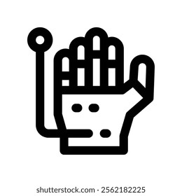 robotic hand icon. vector line icon for your website, mobile, presentation, and logo design.