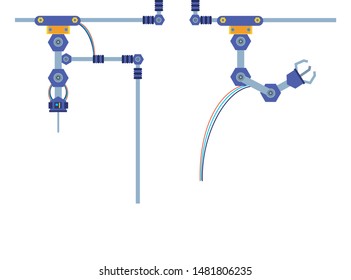 robotic hand industrial technology vector ilustration