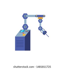 robotic hand industrial technology vector ilustration