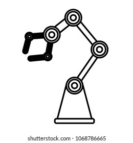 robotic hand isolated icon