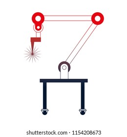 robotic hand machine icon