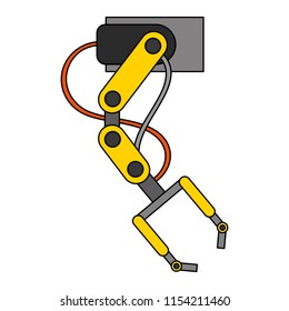 robotic hand machine icon
