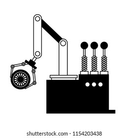 robotic hand machine with tire