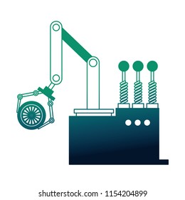 robotic hand machine with tire