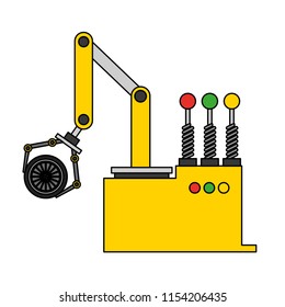 robotic hand machine with tire