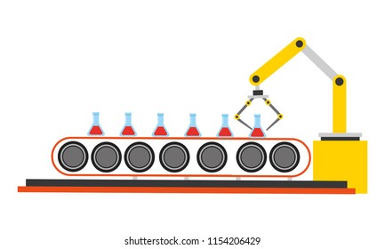 robotic hand machine with tube test