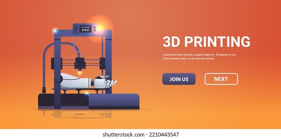 robotic hand model prints on 3d printer medical printing of robot parts artificial intelligence biological engineering bioprinting