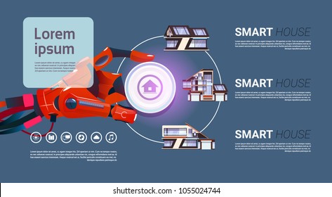 Robotic Hand Over Smart House Controlling Interface Technology Of Home Automation Concept