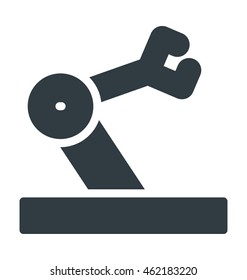 Robotic Hand Pipe Valve Colored Vector Icon