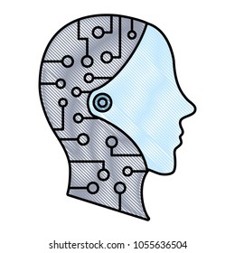 robotic head icon 