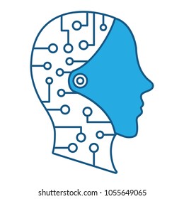 robotic head icon 