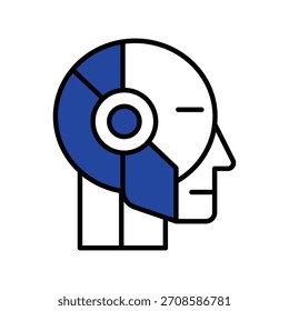 Roboterkopf Symbol Logo Vektor