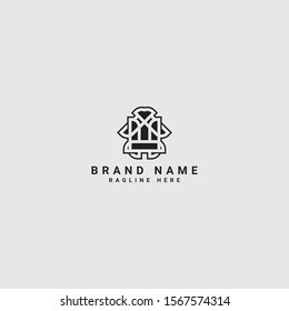 Robotic home logo icon design template elements