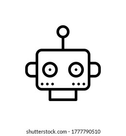 Robotic, Humanoid, Droid, Artificial Intelligence Icon Logo Vector Isolated. Robot Icon Set. Editable Stroke and Pixel Perfect.