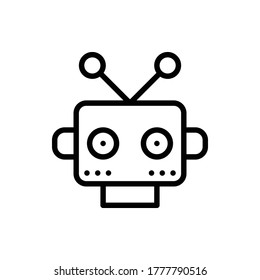 Robotic, Humanoid, Droid, Artificial Intelligence Icon Logo Vector Isolated. Robot Icon Set. Editable Stroke and Pixel Perfect.