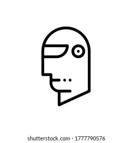 Robotic, Humanoid, Droid, Artificial Intelligence Icon Logo Vector Isolated. Robot Icon Set. Editable Stroke and Pixel Perfect.