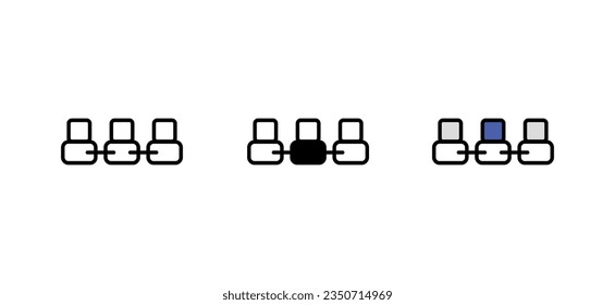 Robotic icon design with white background stock illustration
