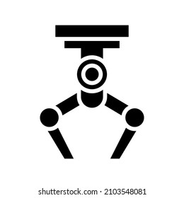 Robotic icon isolated on white background