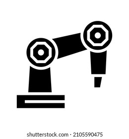 Robotic icon isolated on white background