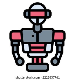 ilustración de vector de línea de icono robótica. educación. tecnología