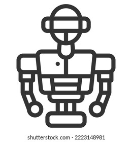 ilustración de vector de línea de icono robótica