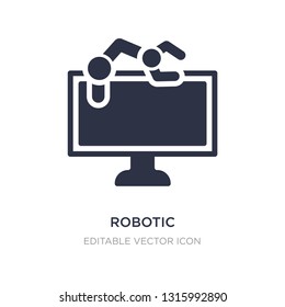 robotic icon on white background. Simple element illustration from Computer concept. robotic icon symbol design.