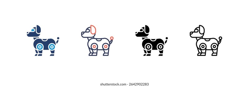 Robotic Icon set multiple style collection