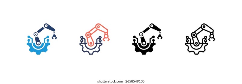 Conjunto de iconos robóticos colección de estilos múltiples