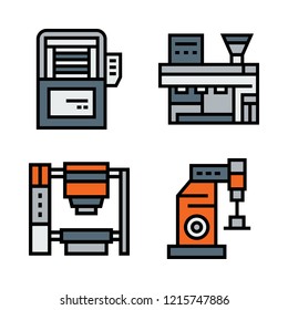 robotic icon set. vector set about industrial robot icons set.