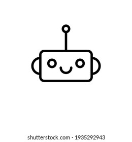 Robotic icon vector illustration logo template for many purpose. Isolated on white background.