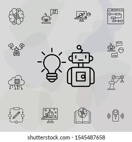 Robotic idea icon. Simple set of artificial intelligence icons. One of the collection for websites, web design, mobile app
