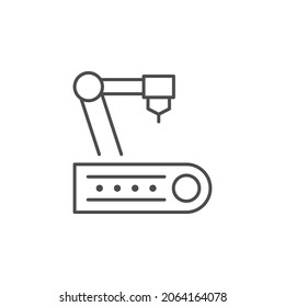 Robotic industry line outline icon