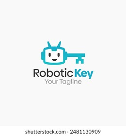 Robotic Key Logo Vector Template Design. Good for Business, Start up, Agency, and Organization