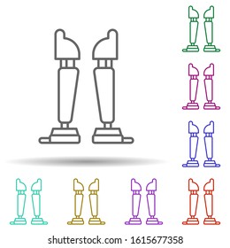 Robotic legs, technology in multi color style icon. Simple thin line, outline vector of future world icons for ui and ux, website or mobile application