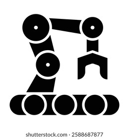 Robotic Line Glyph Icon Design For Personal And Commercial Use