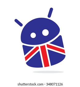robotic logo vector.