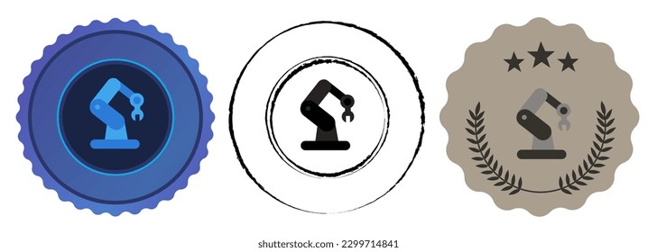 Robotic machine mechanical industry automation competition championship flat medal prize best winner contest award