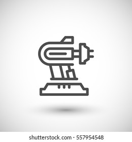Robotic machine part line icon