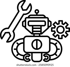 Robotic Maintenance icon vector illustration