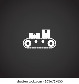 Robotic manufacture related icon on background for graphic and web design. Creative illustration concept symbol for web or mobile app.
