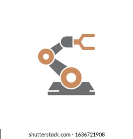 Robotic manufacture related icon on background for graphic and web design. Creative illustration concept symbol for web or mobile app.