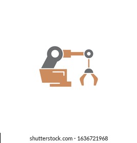 Robotic manufacture related icon on background for graphic and web design. Creative illustration concept symbol for web or mobile app.