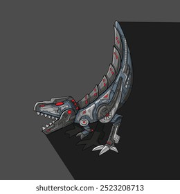 roboter mecha detaillierte vollkörper t-rex, ideal für esport logo oder maskottchen, können sie ihre team name hinzufügen
