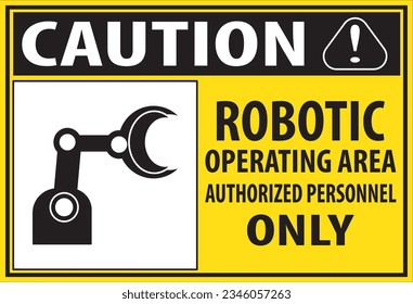 Warnmeldung für Roboterbetriebsflächen
