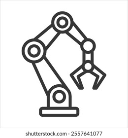 Robotic Outline Icon Vector Illustration