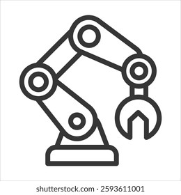 Robotic Outline Icon Vector Illustration