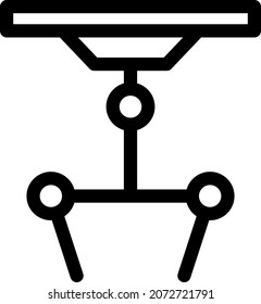 Diseño de iconos del vector de contorno robótico
