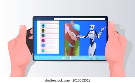 robotic painter using paintbrush robot artist standing in front of easel and painting art creativity artificial intelligence