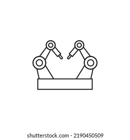 vector de automatización de procesos robóticos para presentación de iconos de símbolos de sitios web
