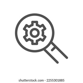 Robotic process automation related icon outline and linear vector.